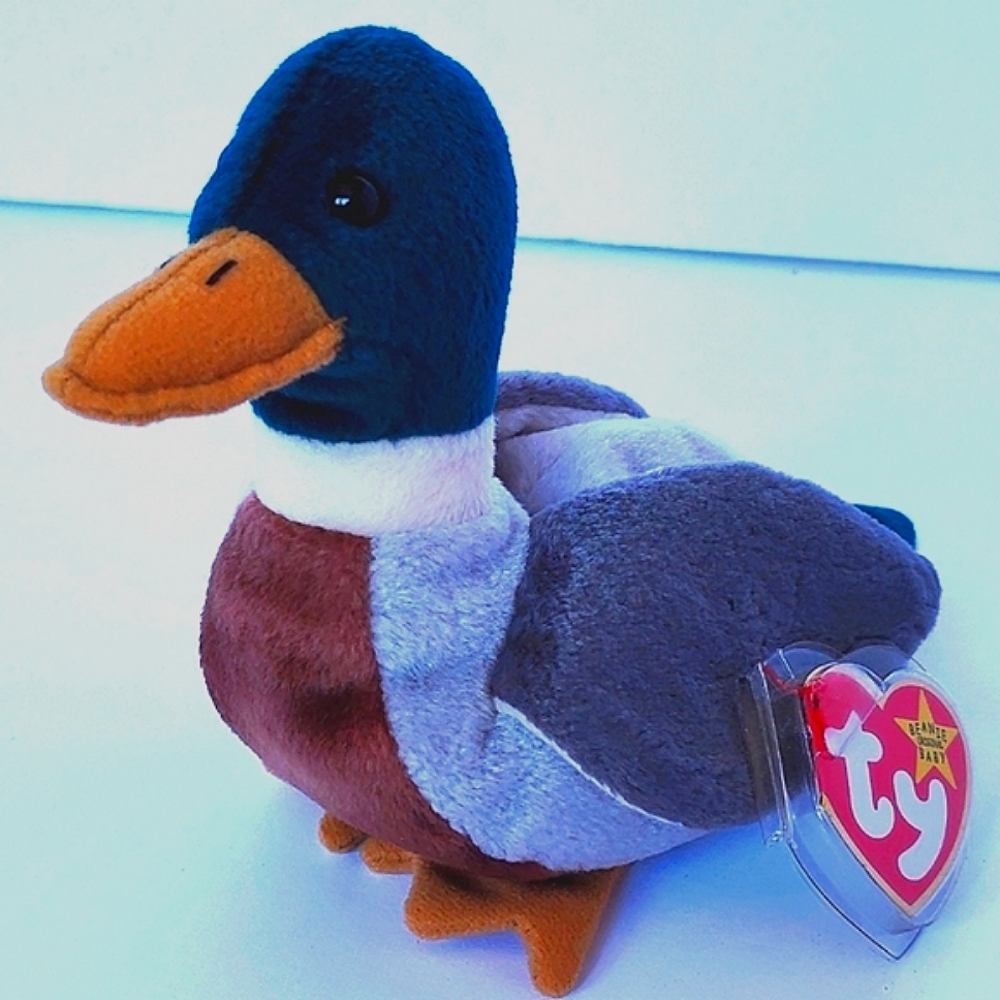 Ty Vintage 1998 Jake the Mallard Duck Classic Beanie Baby Plush